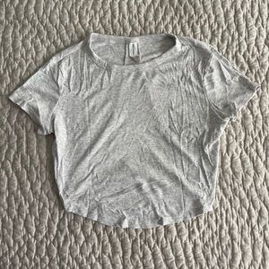 All in Motion Gray Women's Athletic Crop Top Ribbed Heather Gray size XS